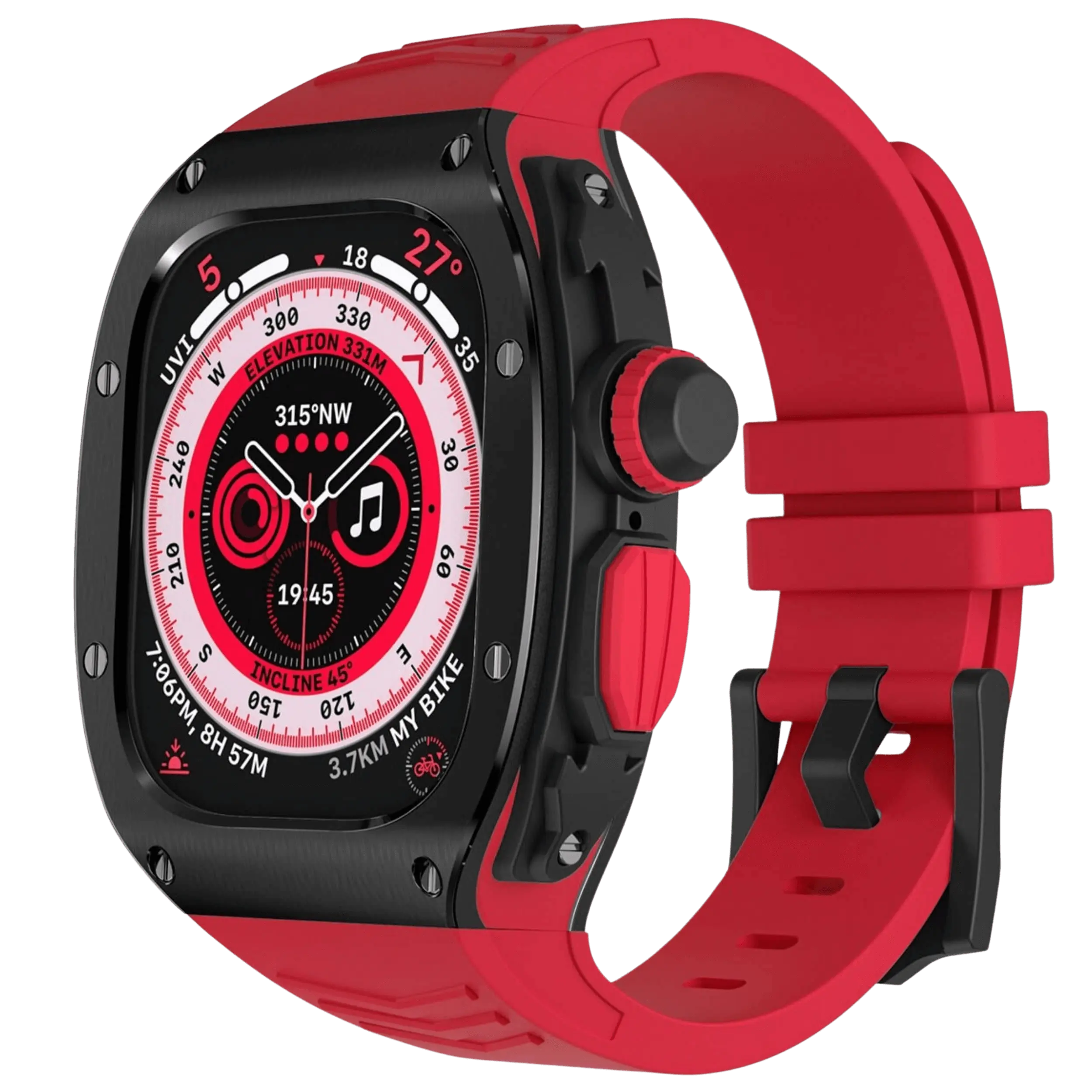 Stainless Steel Case & Silicone Band for Apple Watch Ultra