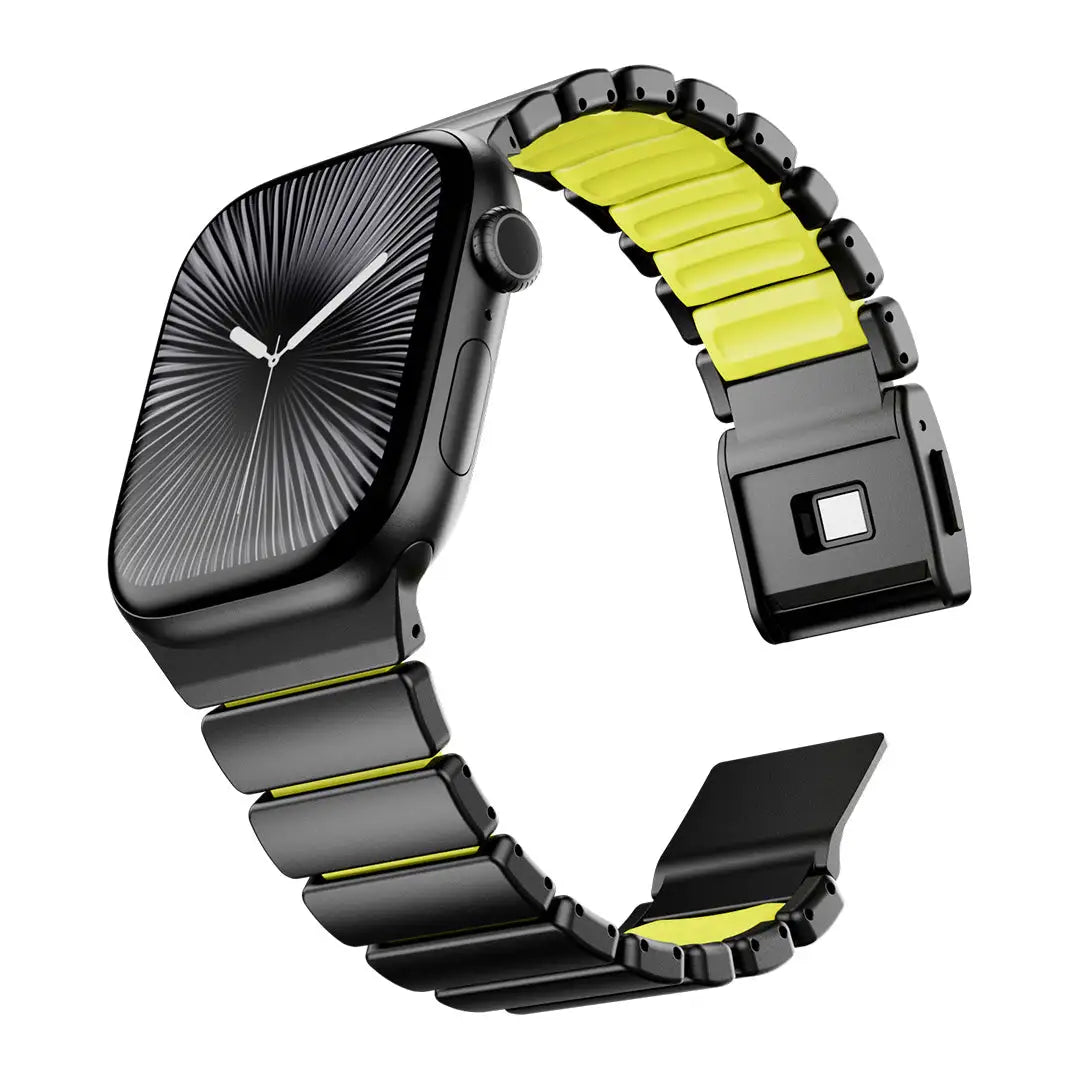 apple watch black titanium rubber band forest green #color_Black Titanium Forest Green