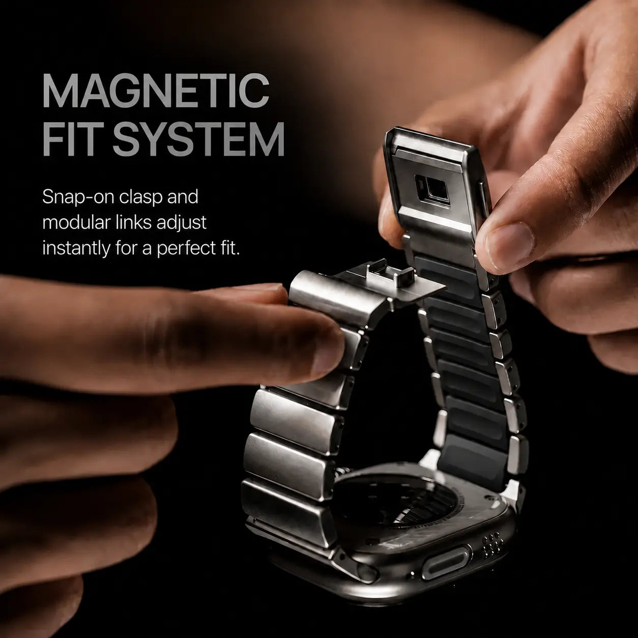 apple watch ultra replacement strap onyx black #color_Titanium Onyx Black