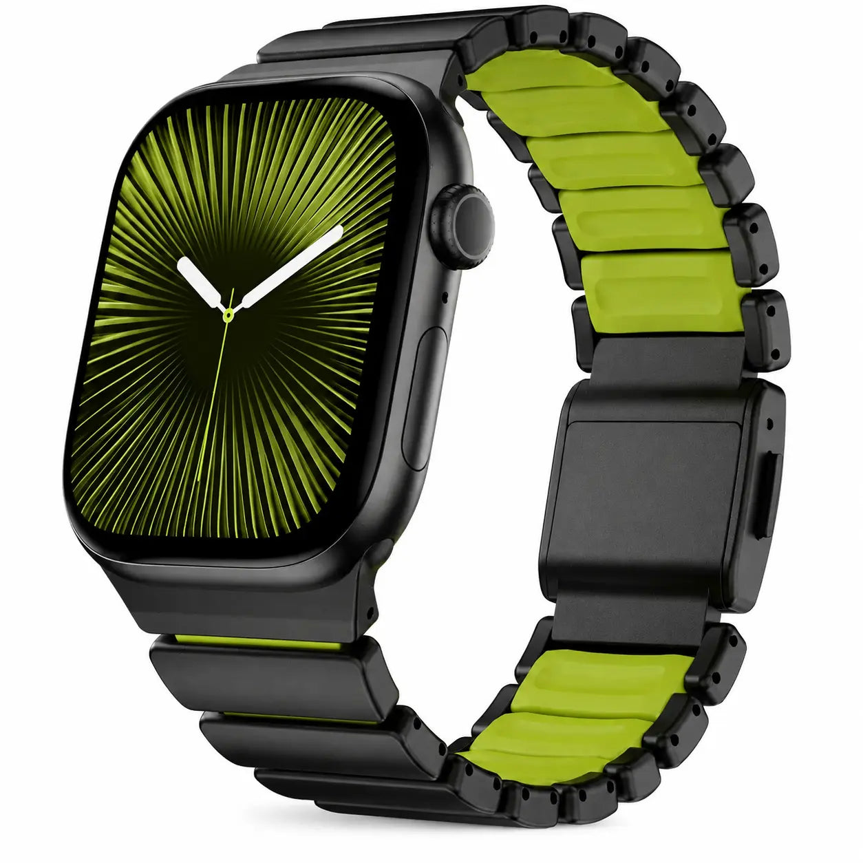 forest green black titanium apple watch strap #color_Black Titanium Forest Green