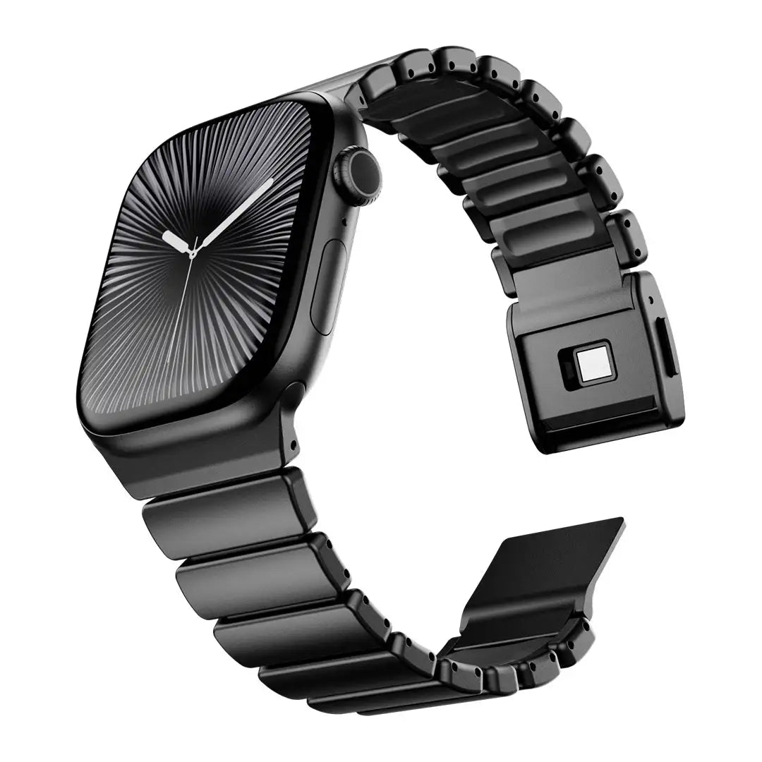 apple watch black titanium rubber band onyx #color_Black Titanium Onyx Black