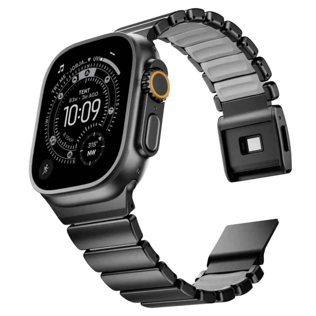 black titanium apple watch band stone gray #color_Black Titanium Stone Gray