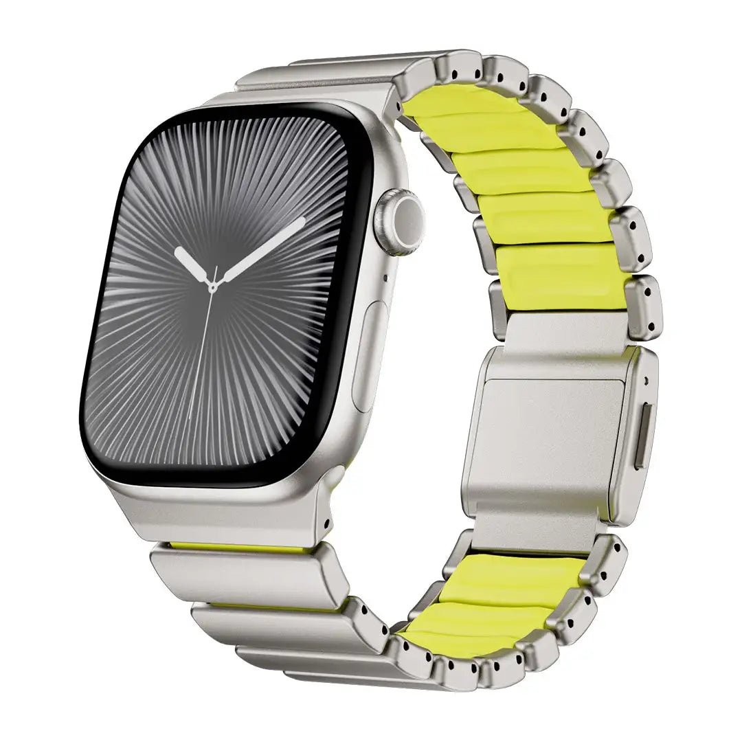 forest green apple watch titanium strap #color_Titanium Forest Green