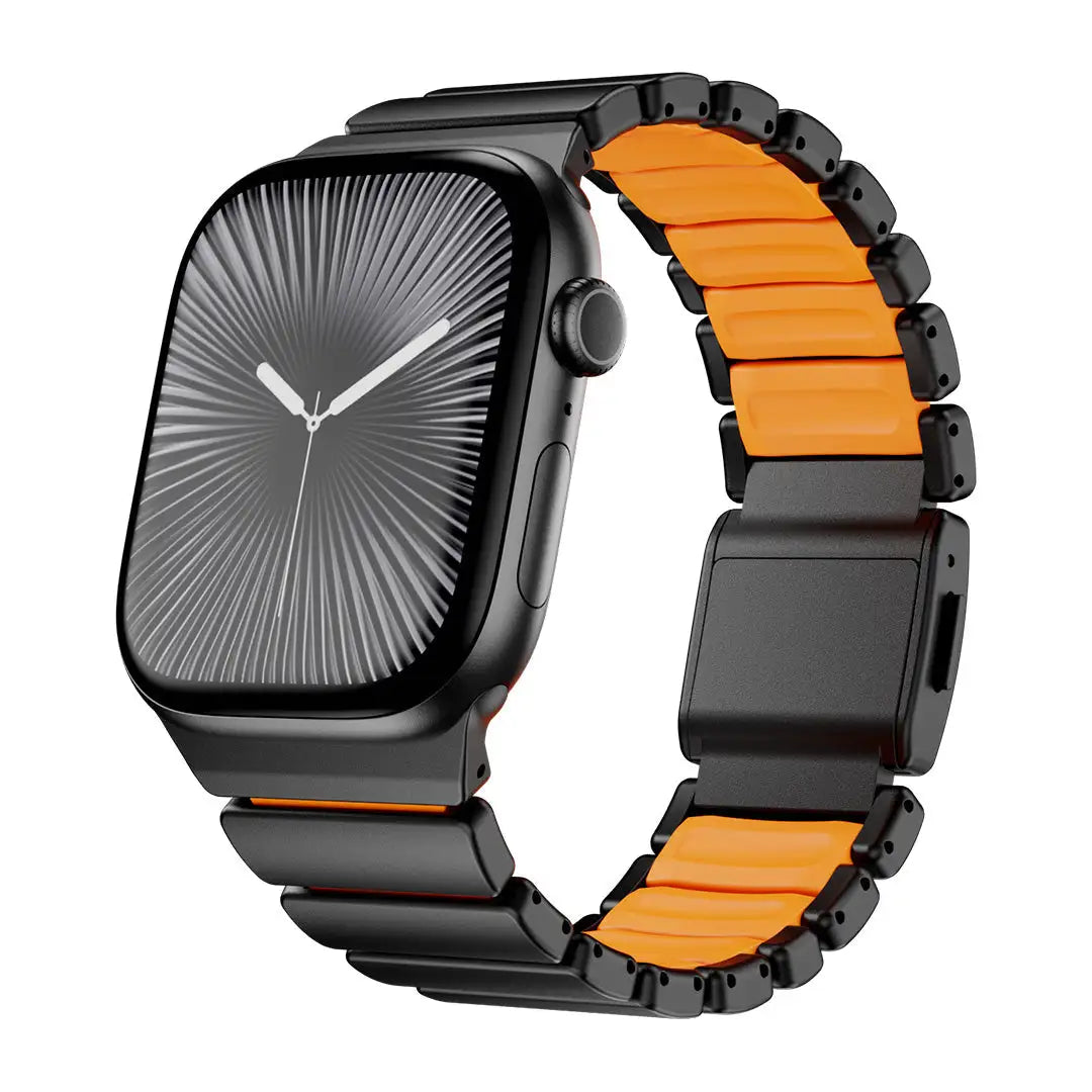 cosmic orange black titanium apple watch strap #color_Black Titanium Cosmic Orange