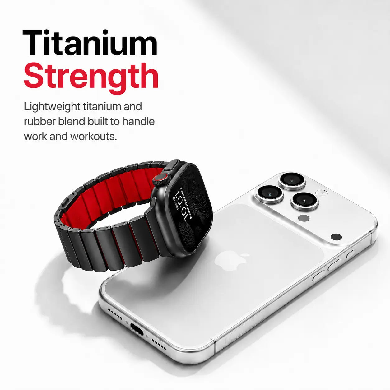 black titanium cherry apple watch ultra band #color_Black Titanium Cherry