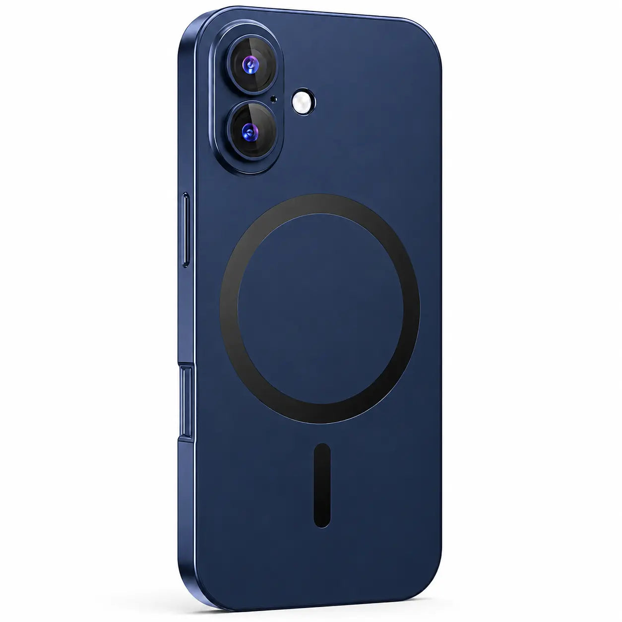 iPhone 18 Pro Max metal case with MagSafe charging compatibility #color_Deep Blue
