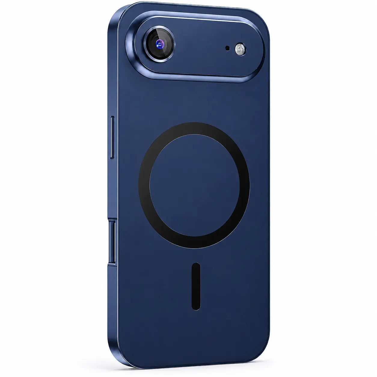 Metal iPhone case with secure snap-lock design and slim protection #color_Deep Blue