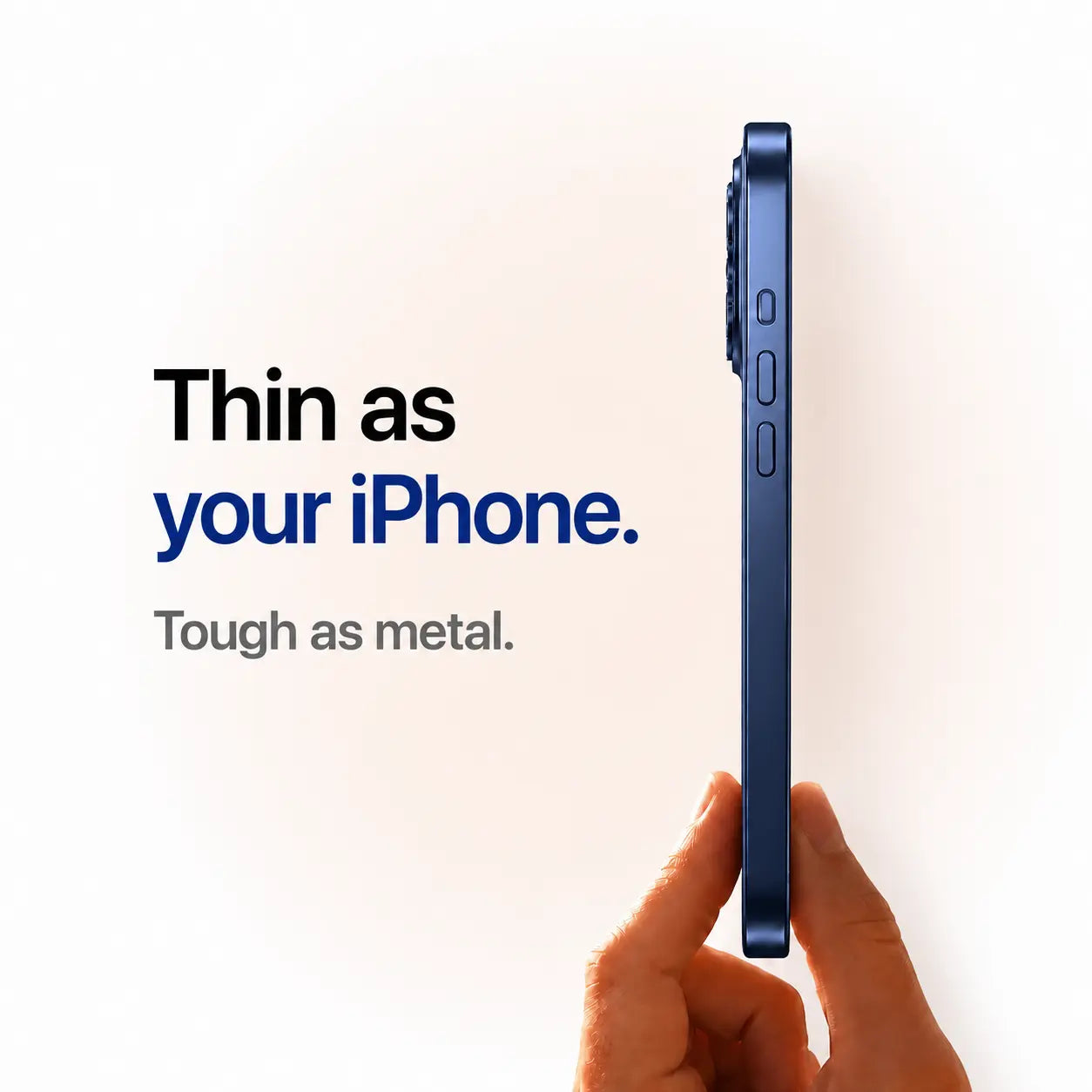 iPhone case with aluminum bumper protection #color_Deep Blue