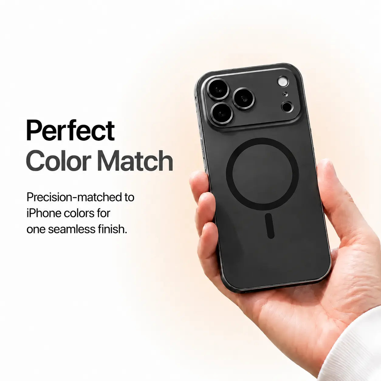iPhone protective case with raised front bezel #color_Midnight Black