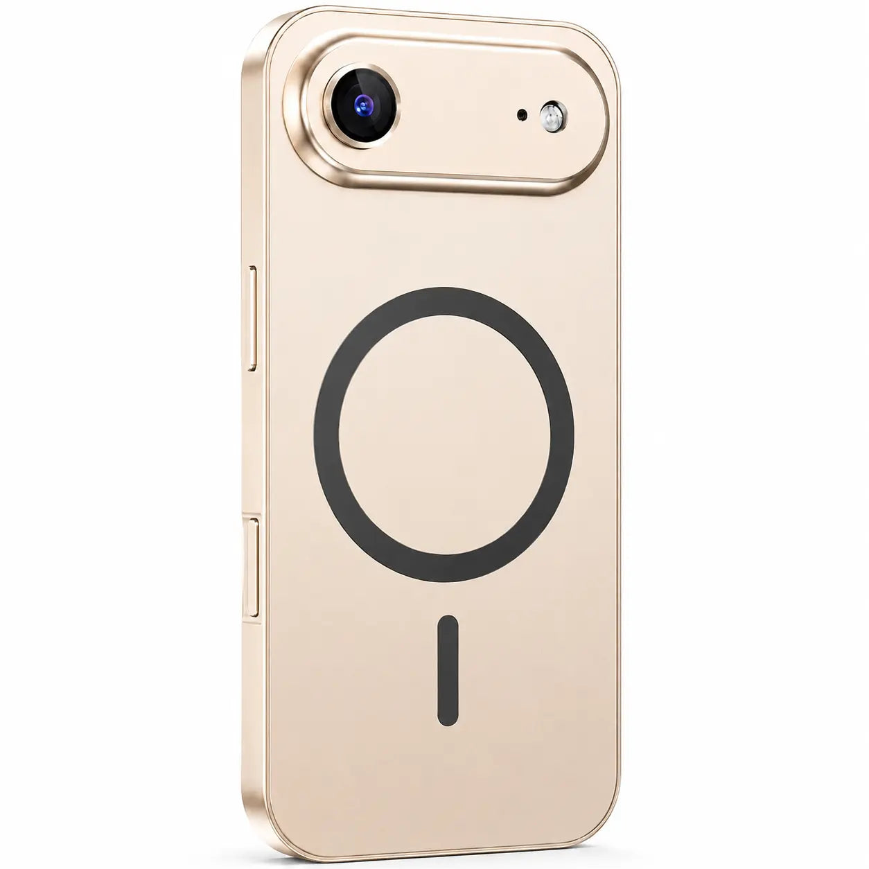 iPhone 18 Pro Max metal case with MagSafe wireless charging support #color_Desert Gold
