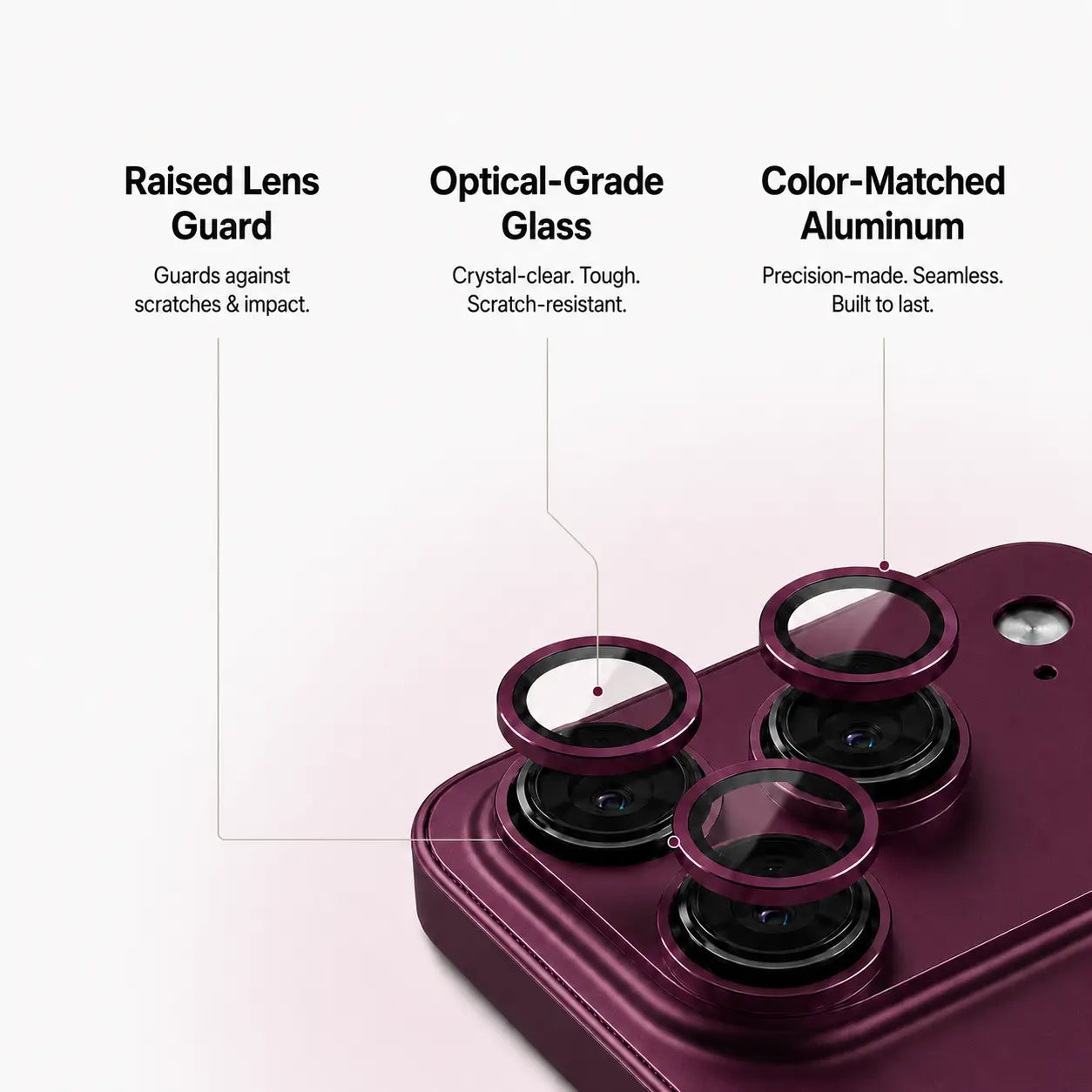 iPhone metal case for wireless charging #color_Dark Cherry