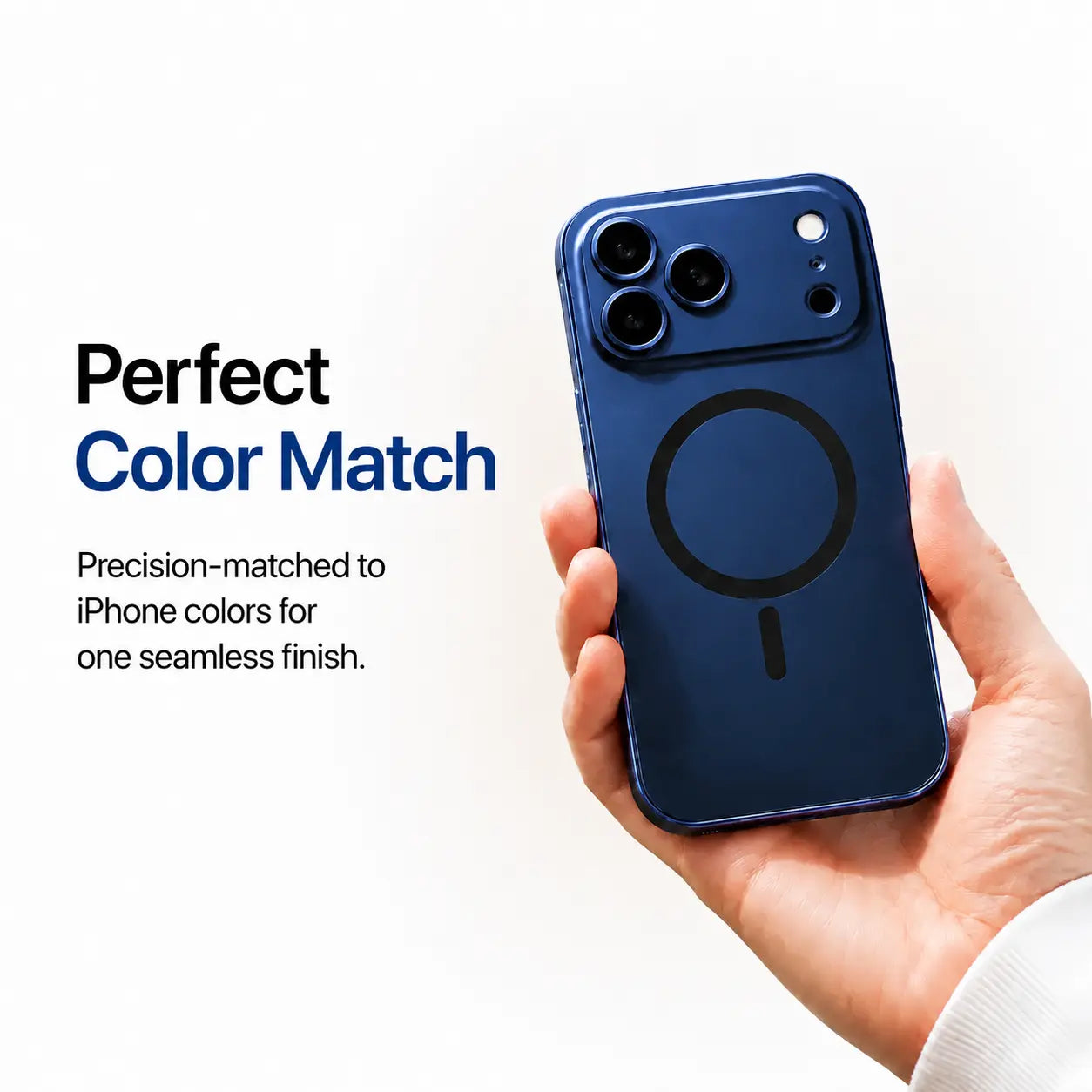 iPhone protective case with metallic finish #color_Deep Blue