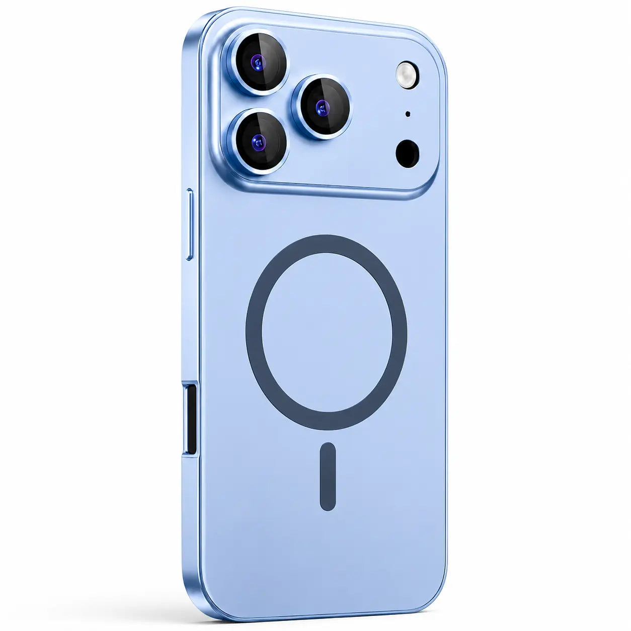 Slim metal iPhone case with strong MagSafe alignment #color_Light Blue
