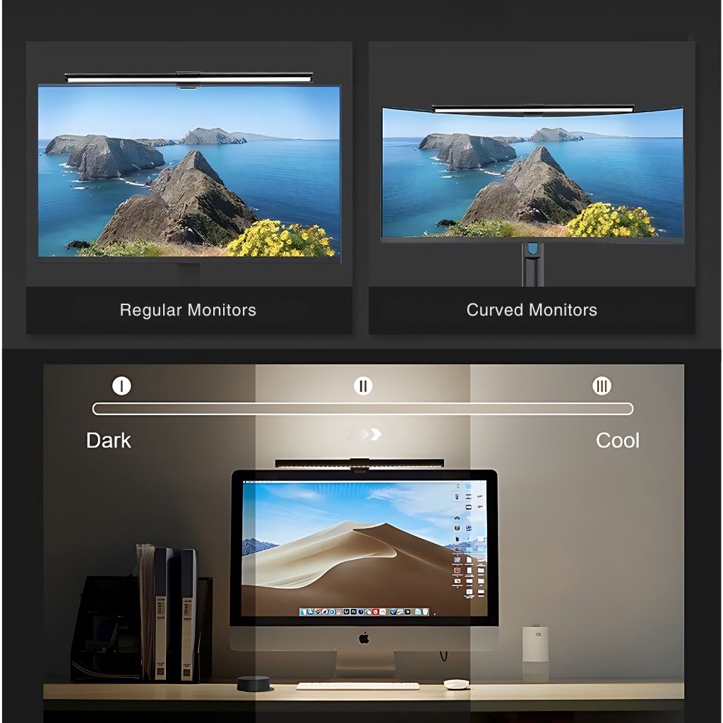 LED Monitor Light Bar for Desk with Anti-Glare and USB Power