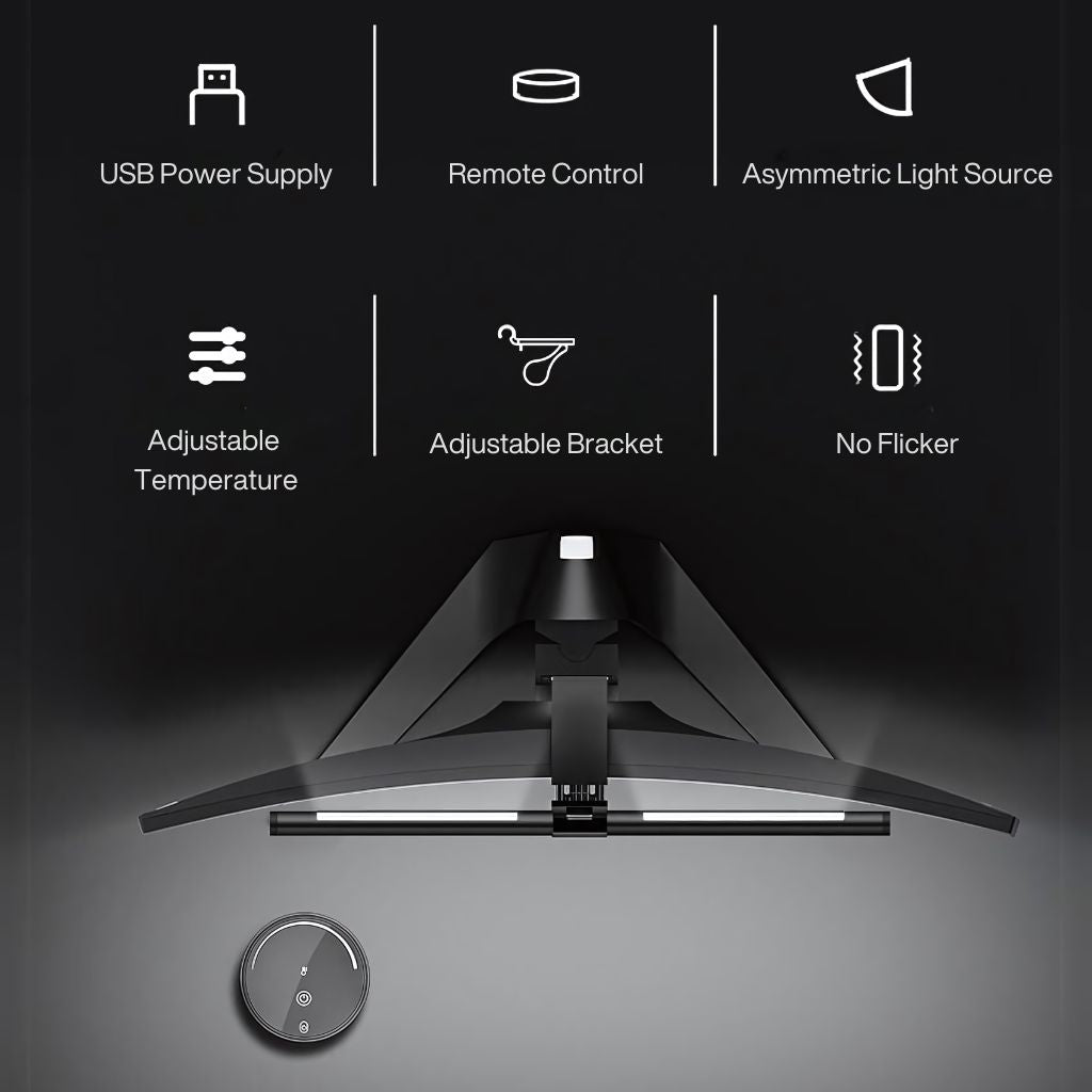 LED Monitor Light Bar for Desk with Anti-Glare and USB Power