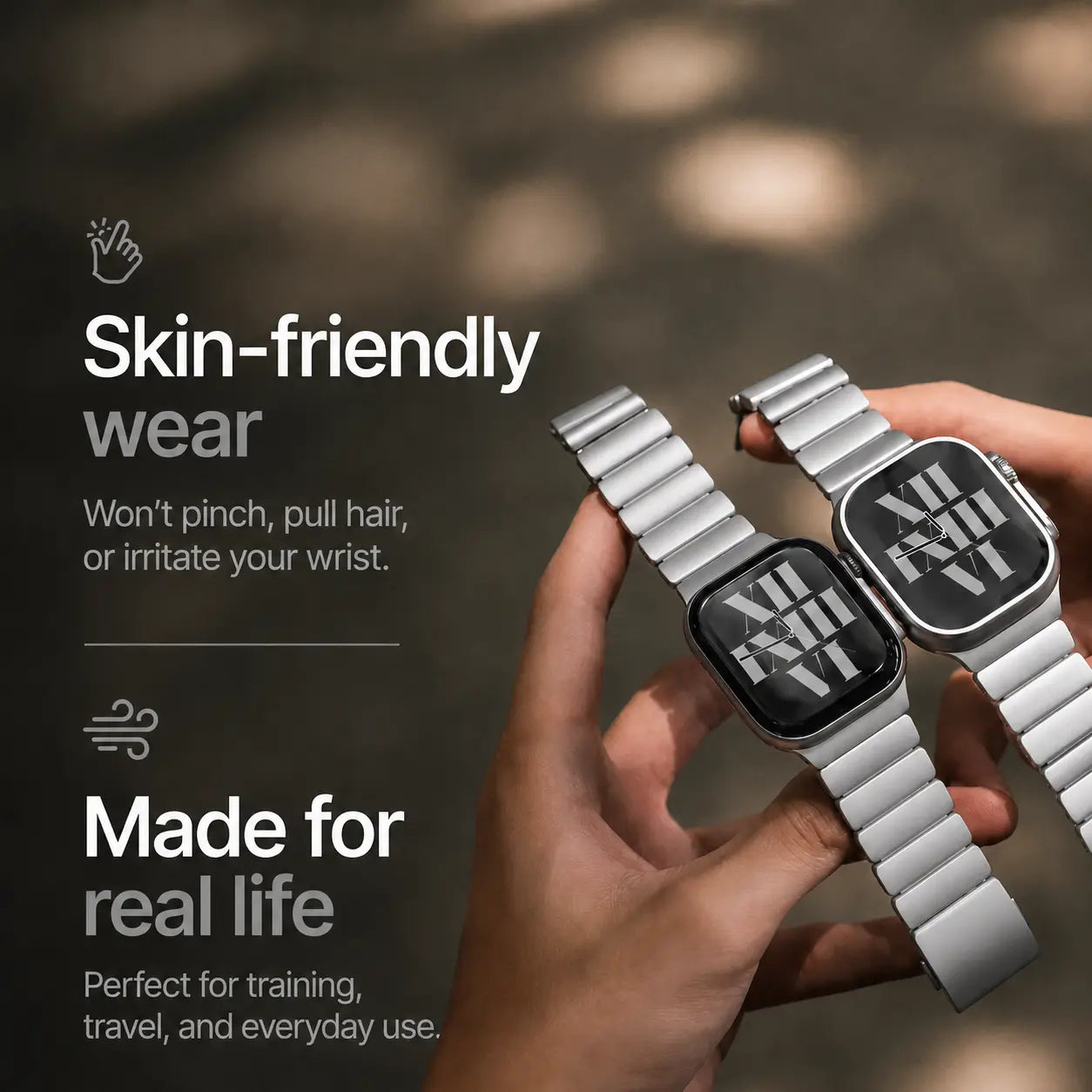 stone gray titanium apple watch sport strap #color_Titanium Stone Gray