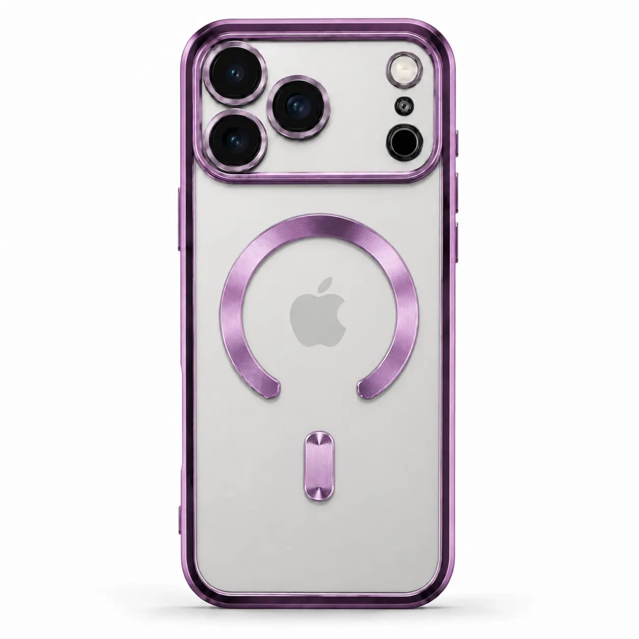 Transparent MagSafe iPhone case with slim magnetic design

