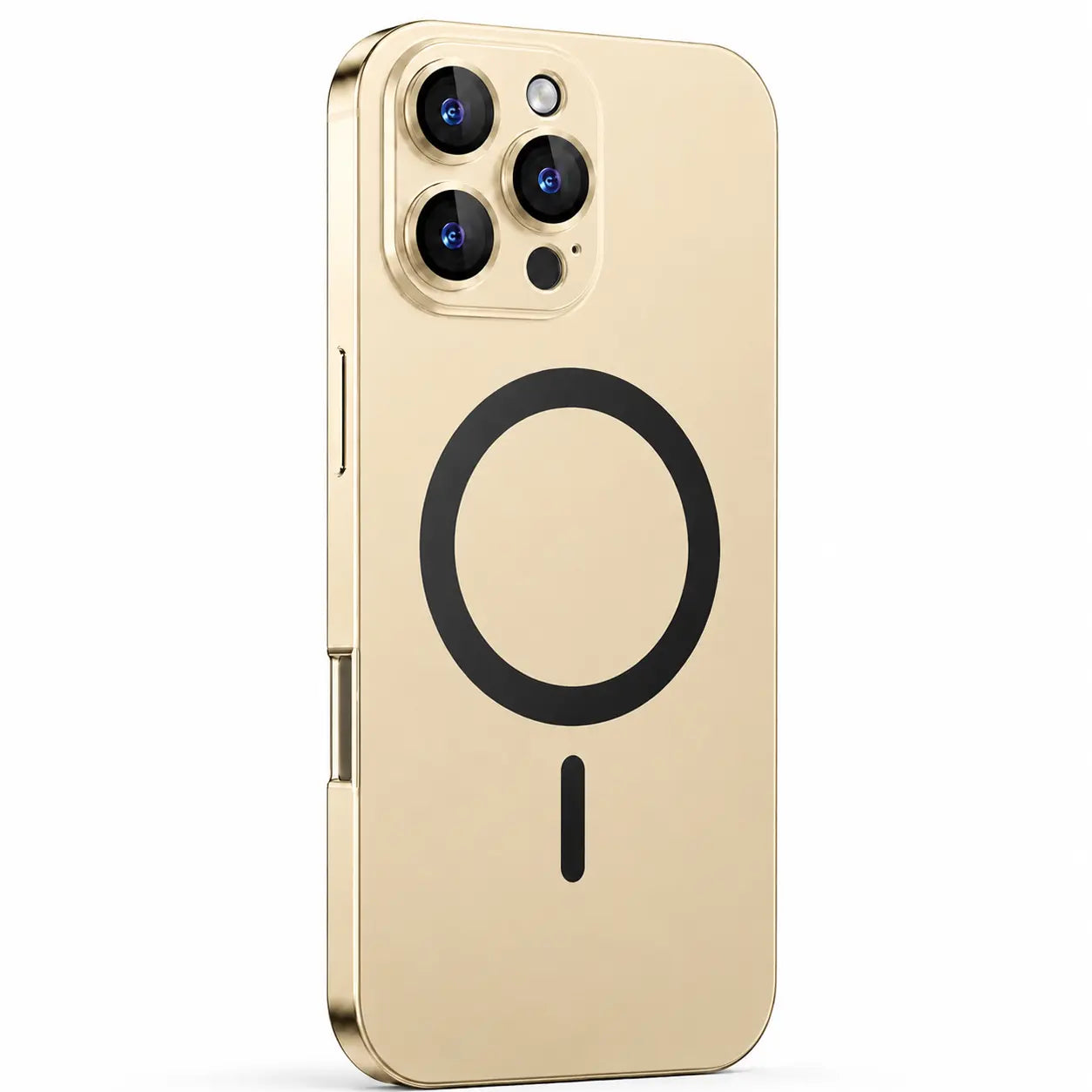 Slim metal phone case with protective aluminum frame #color_Champagne Gold